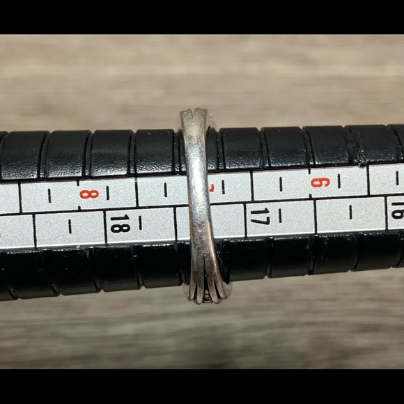 LAGOS White Topaz Sterling Silver/18K 750 Gold Ring, Size 7 - Picture 7 of 9